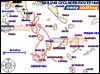 Draft map Cyclades route no6 LAVRIO MILOS 1 week charter sailing Greece