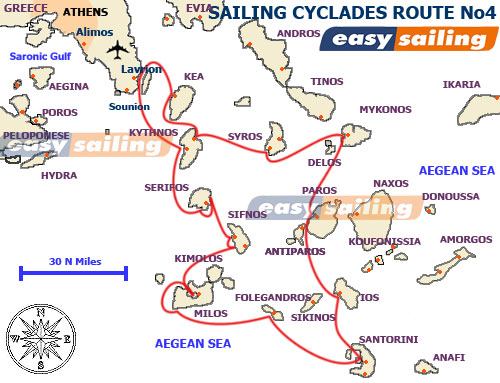 rent a yacht in the Cyclades isles Greece No4 from Lavrion 2 weeks sail