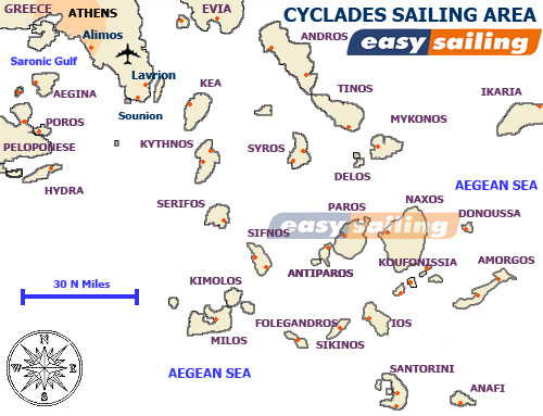 Map Of Greek Islands In English. Draft Map for the Cyclades