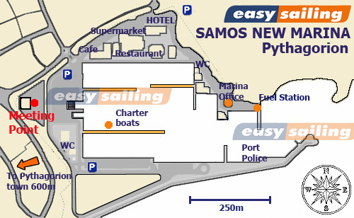 Samos Pythagorion NEW Marina yacht charter base easy sailing Greece