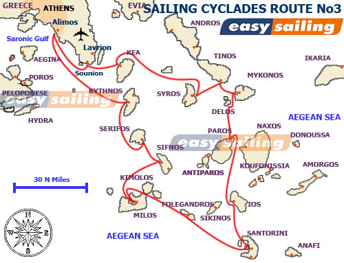 2 Weeks Itinerary from ATHENS Alimos to Alimos (CYCLADES No3) 